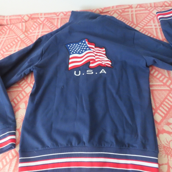 Arena Americana Collection Hoodie Athleisure design Unisex Reg fit USA Flag L - Picture 4 of 9